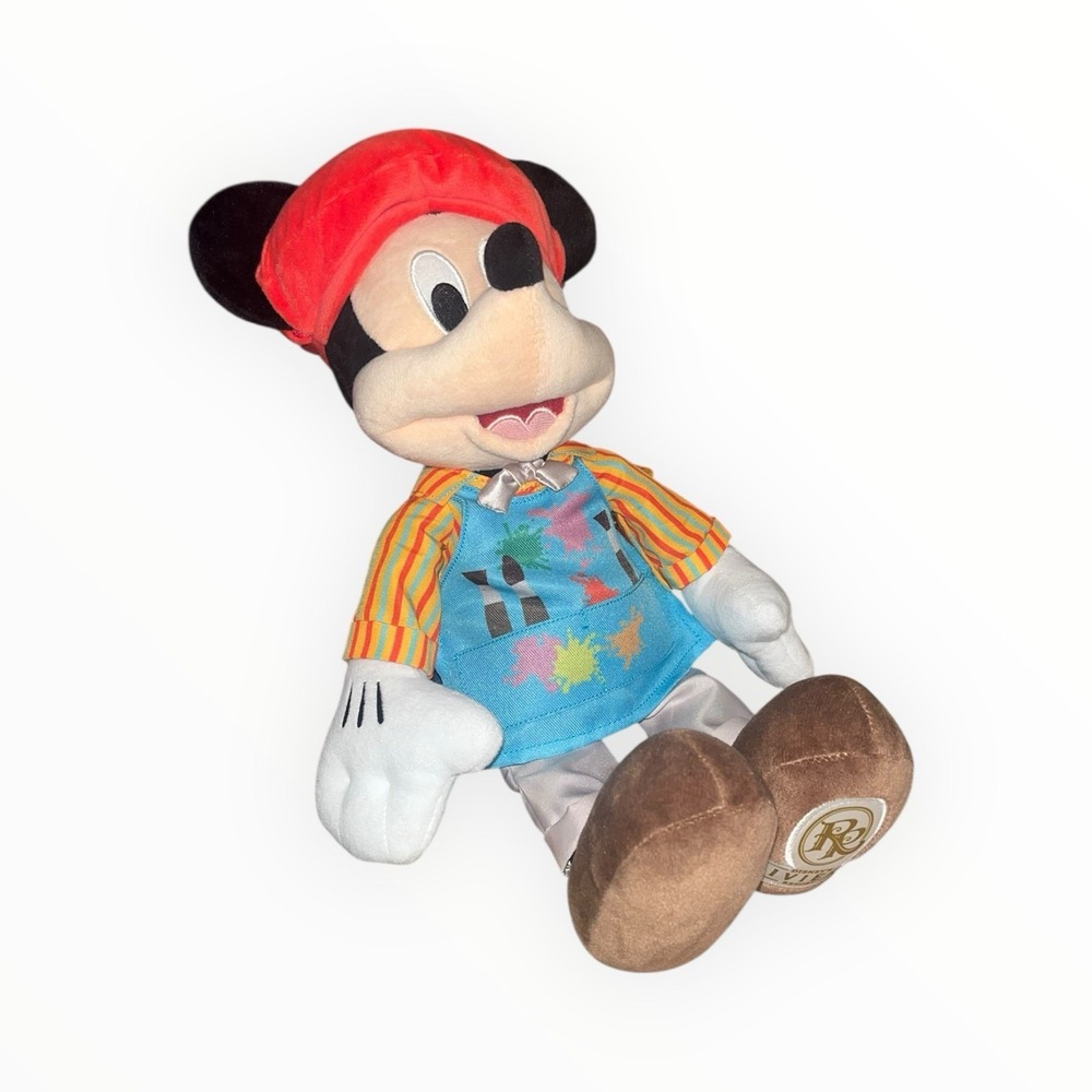 Cute! 2021 Disney Parks Riviera Resort Mickey Mouse Painter Plush 11" Art Smock